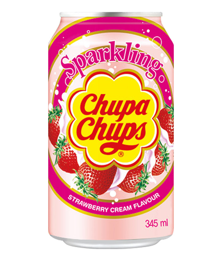 CHUPA CHUPS STRAWBERRY CANS 34.5CL X24