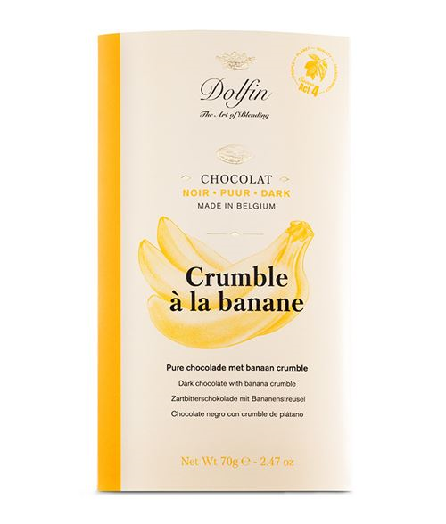 DOLFIN BAR DARK 60% CRUMBLE BANANA 70GR X 15