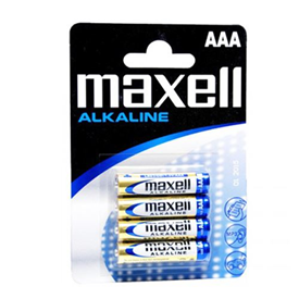 PILES MAXELL ALKALINES AAA LR03 BLIST. 4 PACK X 12