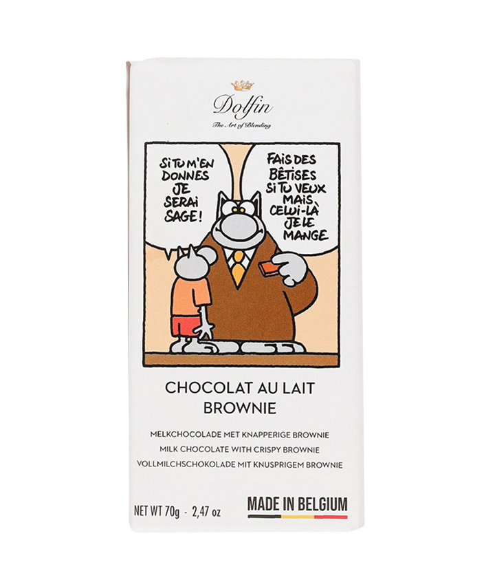 DOLFIN LE CHAT TABL. LAIT BROWNIES 70GR X15