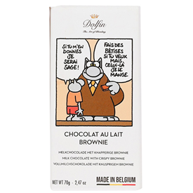 DOLFIN LE CHAT TABL. LAIT BROWNIES 70GR X15