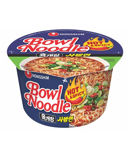 NONG SHIM BOWL HOT & SPICY KOREA 100GR X12