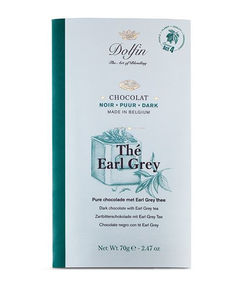 DOLFIN BAR DARK 52% EARL GREY TEA 70GR X 15