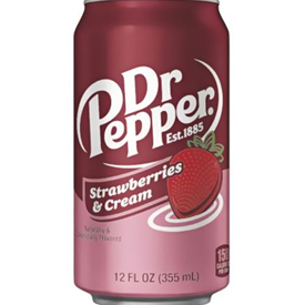 DR PEPPER STRAWBERRY CREAM CANS 355ML X12