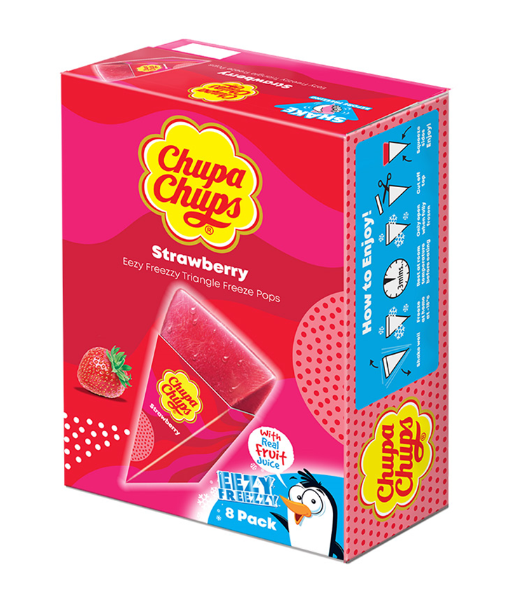 CHUPA CHUPS STRAWBERRY TRIAN. 6 X 8X62ML