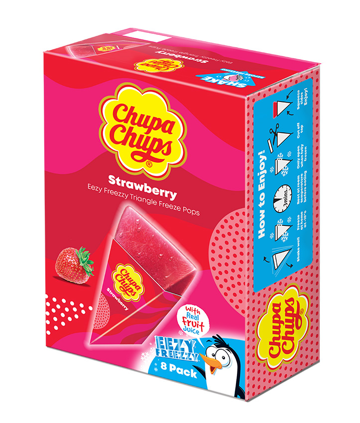 CHUPA CHUPS STRAWBERRY TRIAN. 6 X 8X62ML