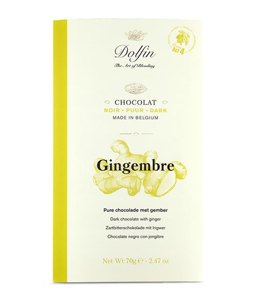 DOLFIN BAR DARK 52% FRESH GINGER 70GR X 15