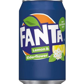 FANTA ELDERFLOWER LEMON CANS 33CL X24