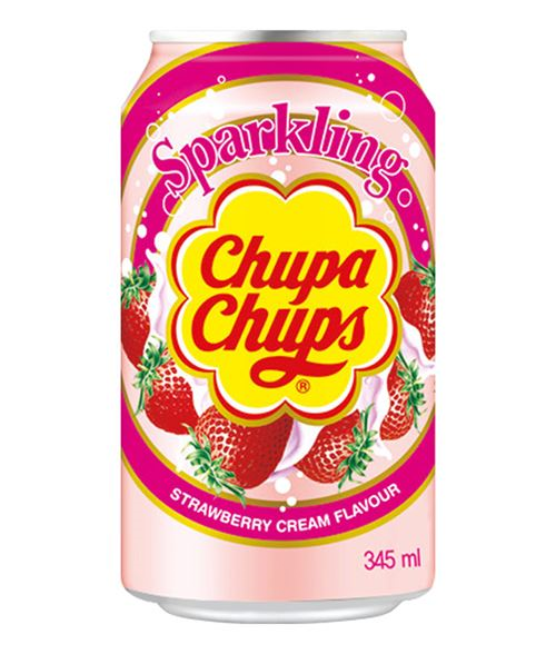 CHUPA CHUPS STRAWBERRY CANS 34.5CL X24