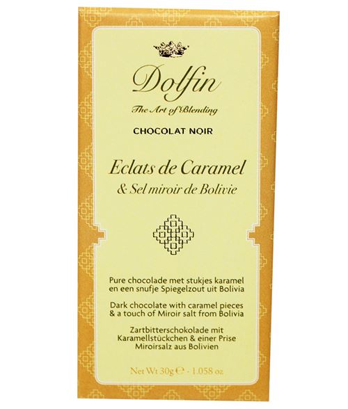 DOLFIN MINI SWEET/SOUR DARK CARAMEL / SALT FROM BOLIVIA 30GR X 25