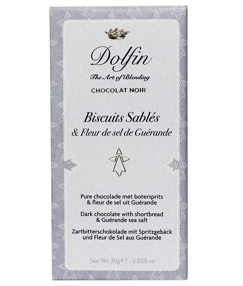 DOLFIN MINI SWEET/SOUR DARK SHORTBREAD / GUÉRANDE 30GR X 25