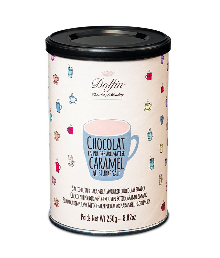 DOLFIN CHOCOLATE POWDER / SALTED BUTTER CARAMEL 250GR X 6