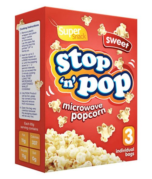 POP CORN C.S. MICROWAVE SWEET 100GR X 24