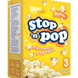 STOP N POPCORN M.W. BUTTER (3X85GR)X16