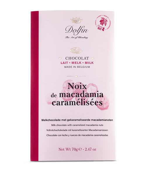 DOLFIN BAR MILK / CARAMELISED MACADAMIA 70GR X 15