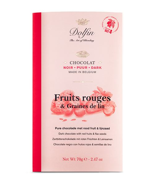 DOLFIN BAR DARK RED BERRIES / LINSEED 70GR X 15