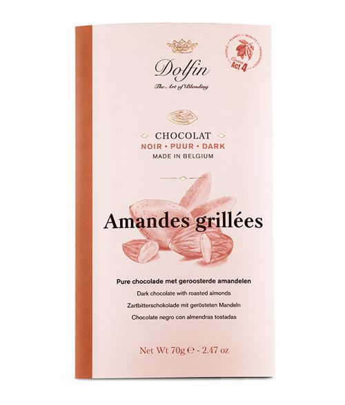 DOLFIN BAR DARK ROASTED ALMONDS 75GR X 15