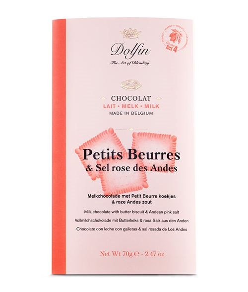 DOLFIN BAR MILK / PETIT BEURRE / PINK SALT 70GR X15