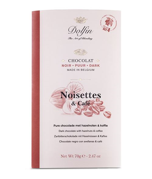 DOLFIN TABL. NOIR NOISETTES CAFE 70GR X15