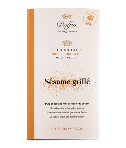 DOLFIN TABL. NOIR SESAME GRILLE 70GR X15