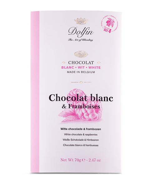 DOLFIN TABL. BLANC FRAMBOISE 70GR X15