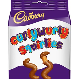 CADBURY CURLY WURLY SQUIRLIES BAG 85GR X10