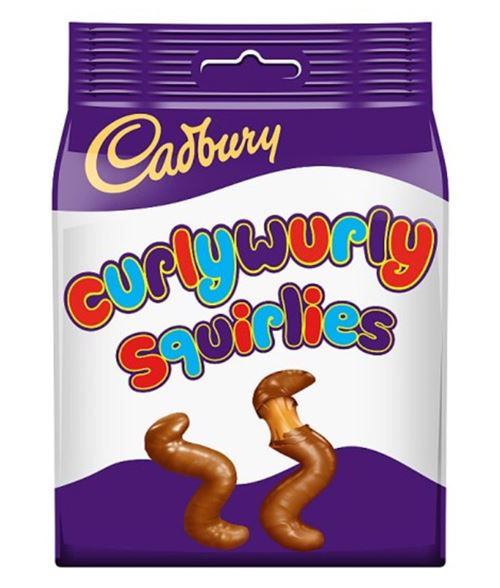 CADBURY CURLY WURLY SQUIRLIES BAG 85GR X10