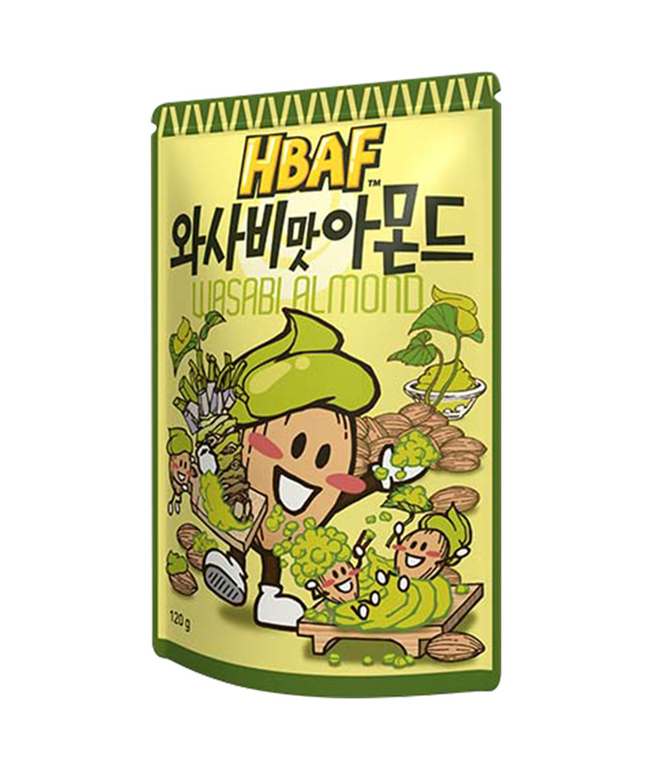 HBAF ALMOND WASABI 120GR X20