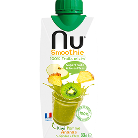 NU SMOOTHIE KIWI APPLE PINEAPPLE 12 X33CL