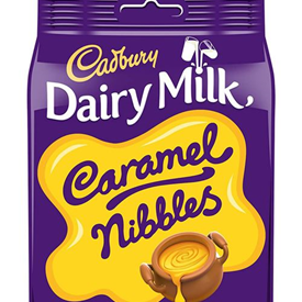 CADBURY DAIRY CARAMEL NIBBLES BAG 85GR X10