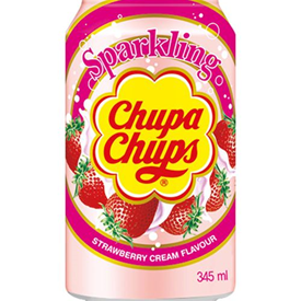 CHUPA CHUPS STRAWBERRY CANS 34.5CL X24