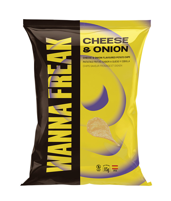 WANNA FREAK CHIPS CHEESE & OINION 115GR X10