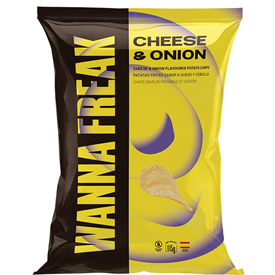 WANNA FREAK CHIPS CHEESE & OINION 115GR X10