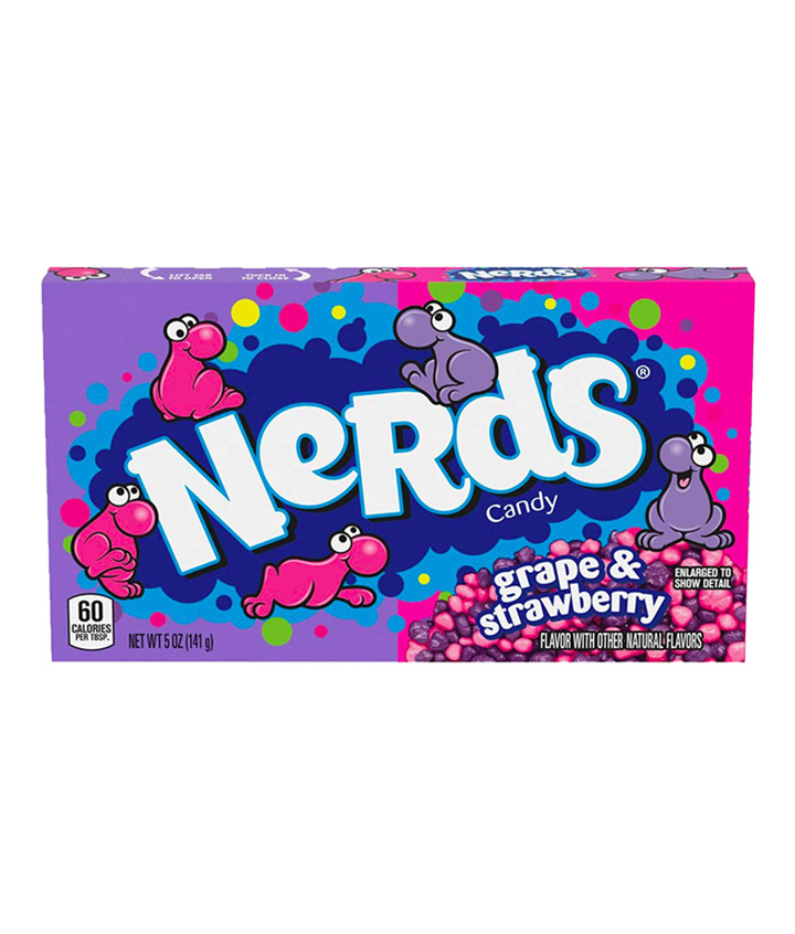 WONKA NERDS GRAPE STRAW. THEATRE 142GR X12