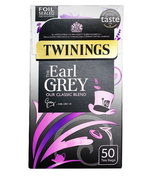 THÉ TWININGS EARL GREY, BAGS(100gr) 50S X4