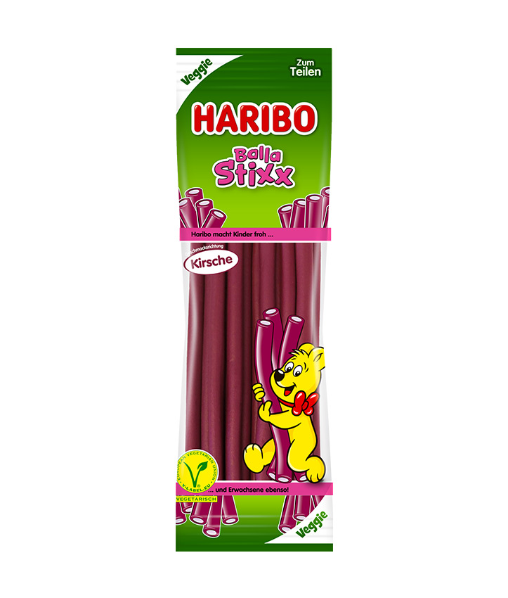 HARIBO VEGGIE STIXX BALLA CERISE 200GR X15