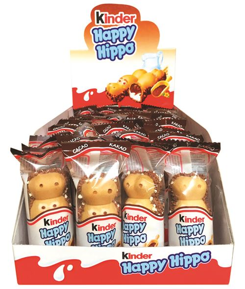 KINDER HAPPY HIPPO "COCOA CREAM" BISC. 21GR X 28