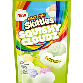 SKITTLES SQUISHY CLOUDZ SOUR POUCH 94GR X18