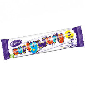 CADBURY CURLY WURLY 5 PACK BAR 107.5GR x28