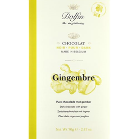 DOLFIN TABL.NOIR 52% GINGEMBRE 70GR X15