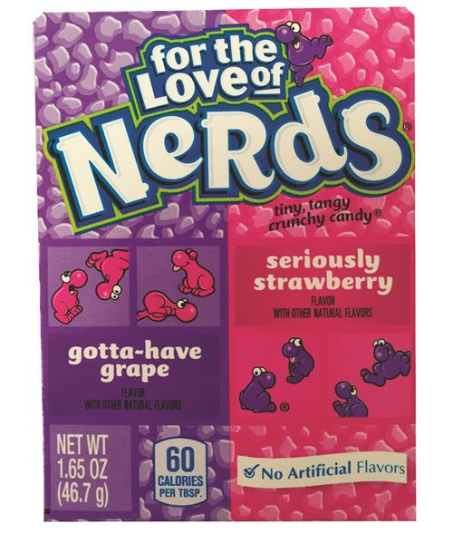 WONKA NERDS GRAPE STRAW.46,7GR X36