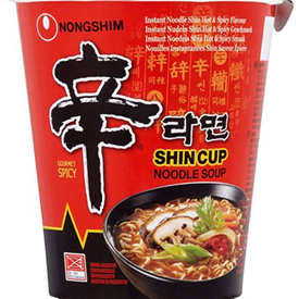 CUP. NOODLE NONG SHIM IMPORT KOREA 68 GR X 12