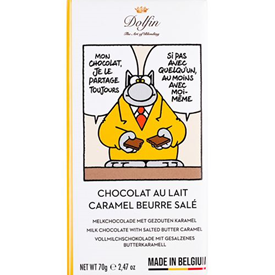 DOLFIN LE CHAT TABL. LAIT CARAMEL B.S. 70GR X15