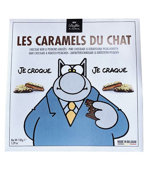 DOLFIN LE CHAT CARAMEL NOIR PISTACHE 150GR X6