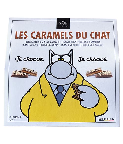 DOLFIN LE CHAT CARAMEL LAIT AMANDES 150GR X6