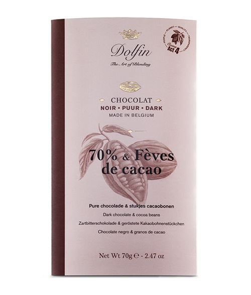 DOLFIN TABL.NOIR 70% FÈVES CACAO 70GR X15