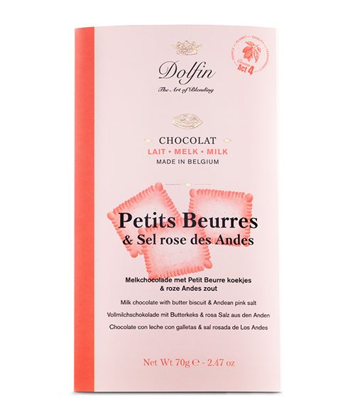 DOLFIN TABL. LAIT PETITS BEURRES/SEL ROSE 70GR X15