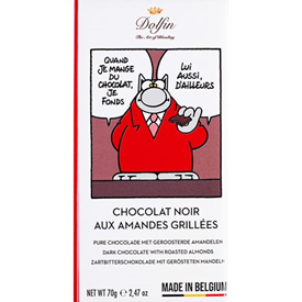 DOLFIN  LE CHAT TABL. NOIR AMANDES 70GR X15