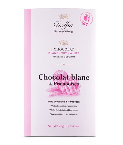 DOLFIN TABL. BLANC FRAMBOISE 70GR X15