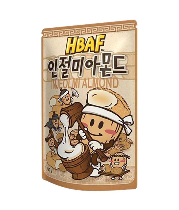 HBAF ALMOND INJEOLMI FLAVOUR 120GR X20